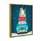 Stupell Industries Merry Christmas Stacked Gifts Car Framed Floater Canvas Wall Art